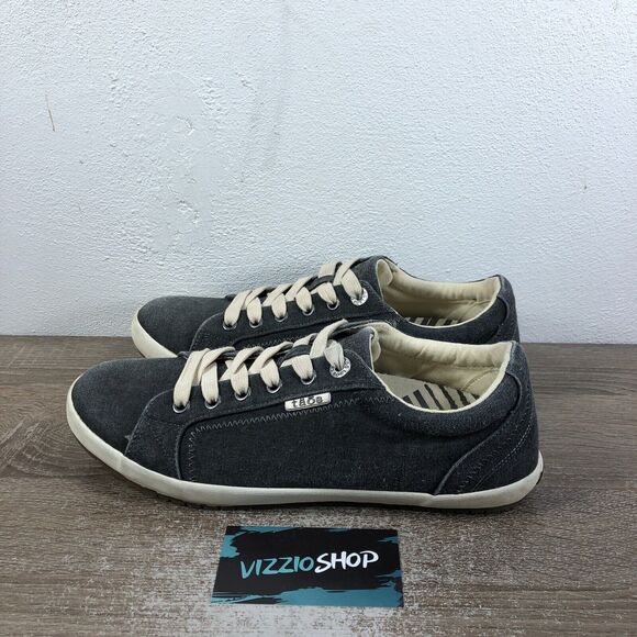 Taos Star Low Top Lace Up Grey Wash Flats Sneakers Women's 9.5 W STA12844 - Picture 3 of 8